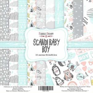 Набор скрапбумаги "Scandi Baby Boy"  20*20 см