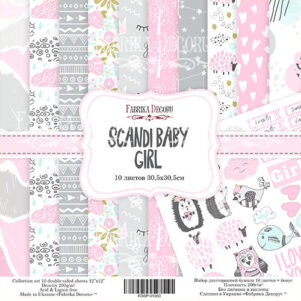 Набор скрапбумаги "Scandi Baby Girl" 20*20 см
