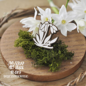 Деревянная фишка подснежник Fl-019