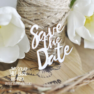 Чипборд надпись "Save the date" Hi-429