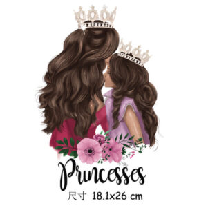 Термотрансферная картинка "Мама и дочь Princess"
