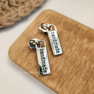 Бегунок для молнии №5 "Hand made", серебро