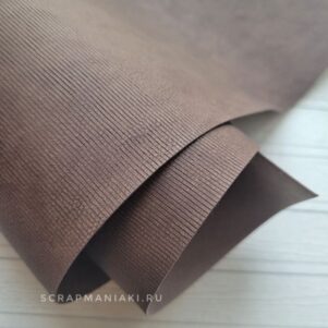Переплетный кожзам Премиум с тиснением Вельвет, цвет Шоколад NEW!
