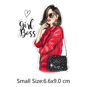 Термотрансферная картинка "Girl boss #2 в красном "